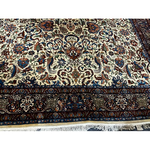 712 - IMPRESSIVE LARGE HAND KNOTTED ‘KASHMIR’ SILK RUG, BELIEVED TO HAVE ORIGINATED IN INDIA/ PAKISTAN WIT... 