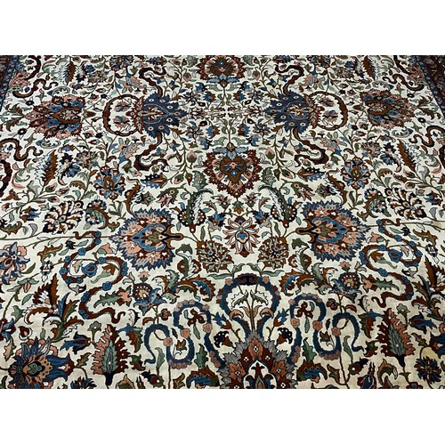 712 - IMPRESSIVE LARGE HAND KNOTTED ‘KASHMIR’ SILK RUG, BELIEVED TO HAVE ORIGINATED IN INDIA/ PAKISTAN WIT... 