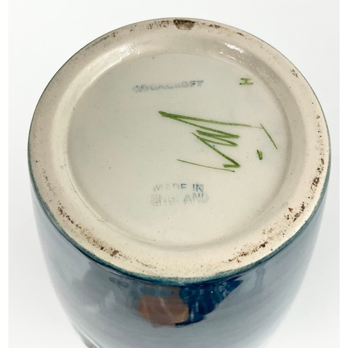 193 - MOORCROFT POTTERY BALUSTER VASE DECORATED IN THE ANEMONE PATTERN WITH IMPRESSED AND SIGNATURE 18.5cm