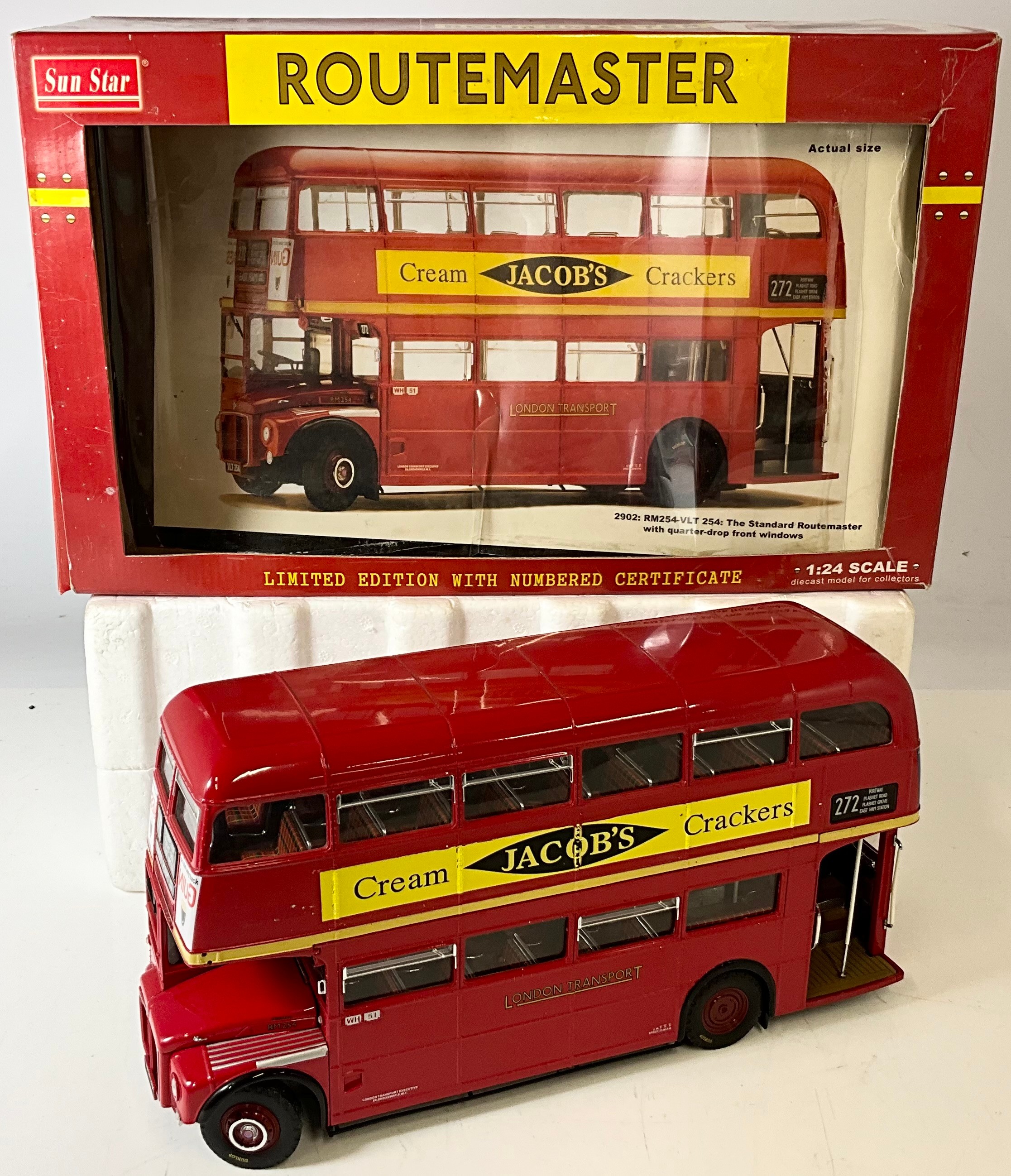 SUNSTAR, BOXED, LONDON TRANSPORT ROUTEMASTER, 2902 RM254, VLT 254, THE ...