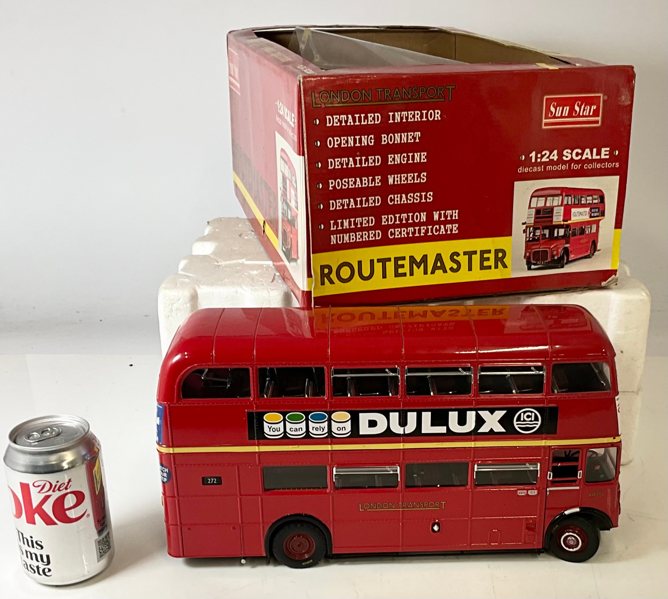 SUNSTAR, BOXED, LONDON TRANSPORT ROUTEMASTER, 2902 RM254, VLT 254, THE ...