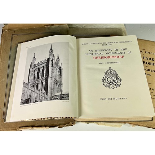 76 - ROYAL COMMISSION ON HISTORICAL MONUMENTS, ENGLAND (HMSO) - HEREFORDSHIRE, THREE VOLUMES VOL.1 SOUTH-... 