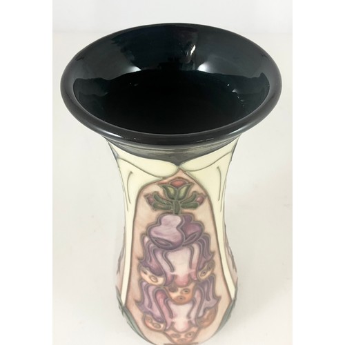 194 - MOORCROFT POTTERY RACHEL BISHOP FOXGLOVE PATTERN VASE IMPRESSED MOORCROFT BACKSTAMP 20.5cm