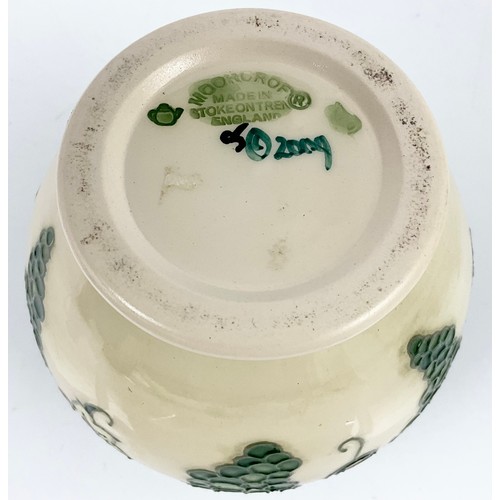 197 - MOORCROFT POTTERY GLOBULAR VASE DECORATED IN THE  QUISSAC VINEYARD PATTERN WITH IMPRESSED BACKSTAMP ... 