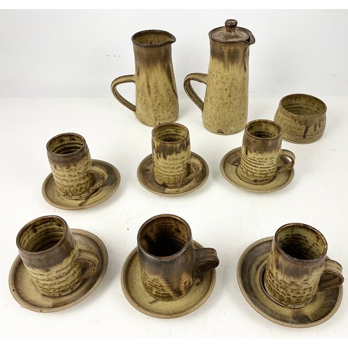 217 - ST IVES POTTERY JOHN BUCHANAN ANCHOR MARK 1972 COFFEE SET