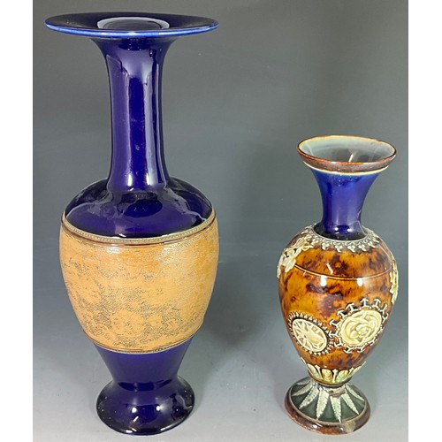 212 - ROYAL DOULTON LAMBETH VASES (2)
Tallest 35cm