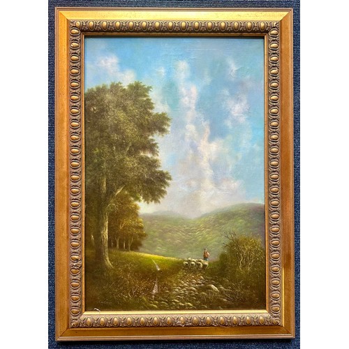20 - RAYMOND WITCHARD (1928-2011), 2, OILS ON CANVAS (A/F) EACH DEPICTING A RURAL SCENE, APPROX. 76 X 52 ... 