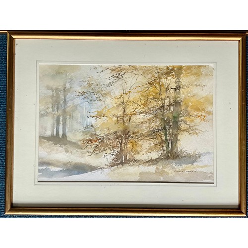 33 - JOHN R HARRIS WATERCOLOURS (LOCAL ARTIST) THREE WOODED SCENES