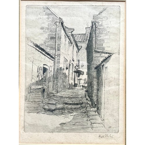 45 - ATTRIBUTED TO CORNELIUS BEGA (1631/1632-1664) - ETCHING STUDY OF A FIGURE LIGHTING A CLAY PIPE AND 2... 