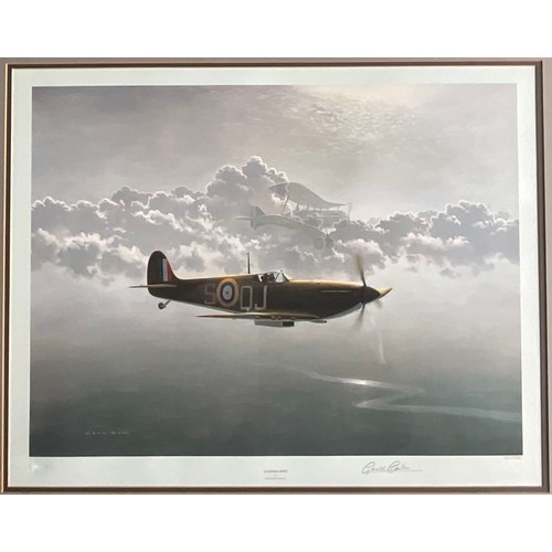 54 - GERALD COULSON (1926 - 2021) FRAMED PRINT GUARDIAN SPIRIT #633/850 WITH ARTIST PROOF STAMP Approx. 7... 
