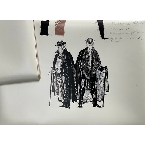 56 - 51 PICTURES OF VARIOUS CHARACTERS AND THEIR COSTUMES WITH SIDE NOTES POSSIBLY FOR PHANTOM OF THE OPE... 