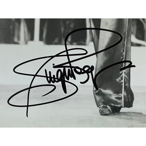 58 - SIGNED GINGER ROGERS AND FRED ASTAIRE FRAMED PHOTOGRAPH NOTE: FRED ASTAIRE SIGNATURE FAINT IN THE RI... 