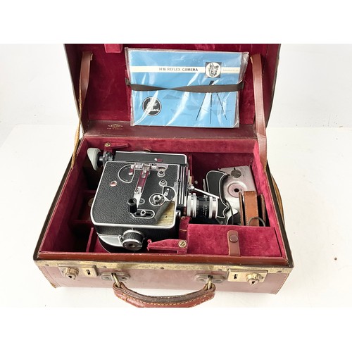 RARE VINTAGE BOLEX PAILLARD H 16 REFLEX CAMERA IN FITTED CASE WITH ACCESSORIES
