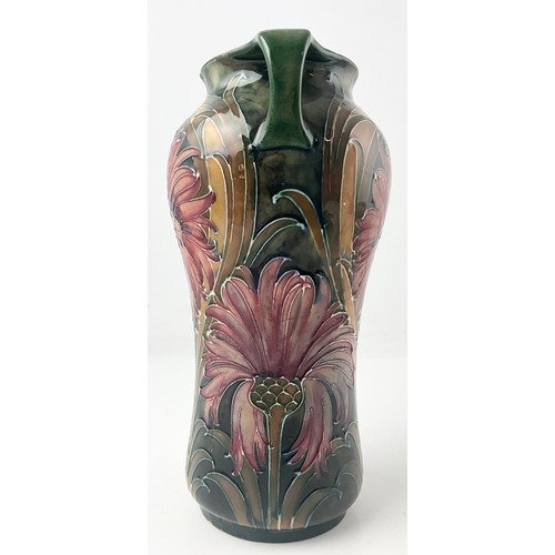 13 - RARE EARLY MOORCROFT POTTERY TWO HANDLED VASE DECORATED IN THE CORNFLOWER PATTERN SIGNATURE MARK TO ... 