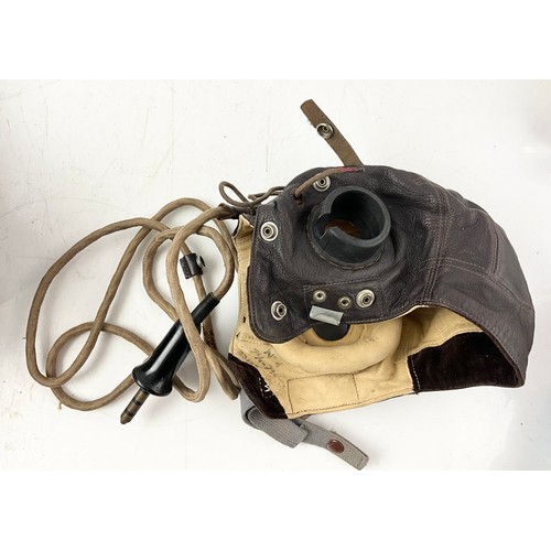 55 - MIXED COLLECTION OF MILITARIA INCLUDING TWO EC MASTERS FLIGHT RECORD BOOKS , FLYING HELMET , 4476 PT... 