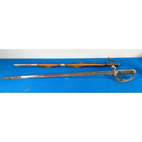 38 - ROYAL ARTILLERY OFFICER’S SWORD WITH SCABBARD AF