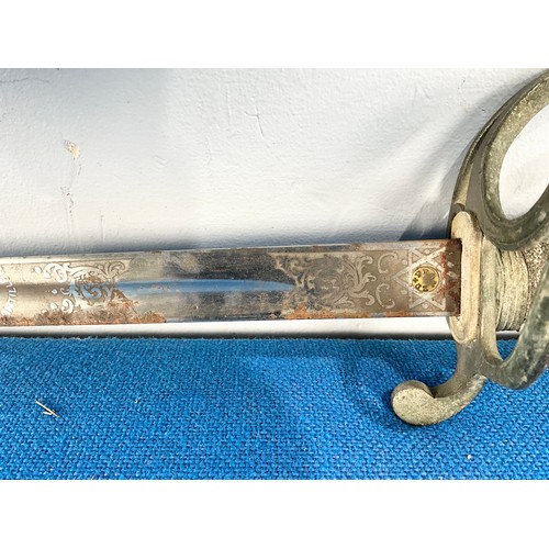 38 - ROYAL ARTILLERY OFFICER’S SWORD WITH SCABBARD AF