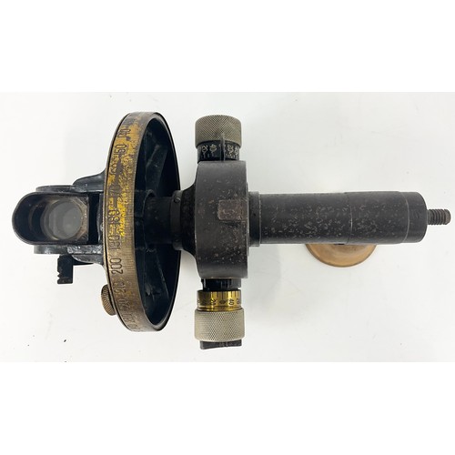 49 - WWI ERA BECKS DIAL SIGHT, NO.7 MK. 2 DATED 1916, NO. 10046, CLEAR OPTICS WITH RUBBER EYEPIECE