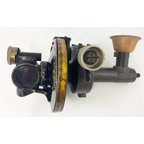 49 - WWI ERA BECKS DIAL SIGHT, NO.7 MK. 2 DATED 1916, NO. 10046, CLEAR OPTICS WITH RUBBER EYEPIECE