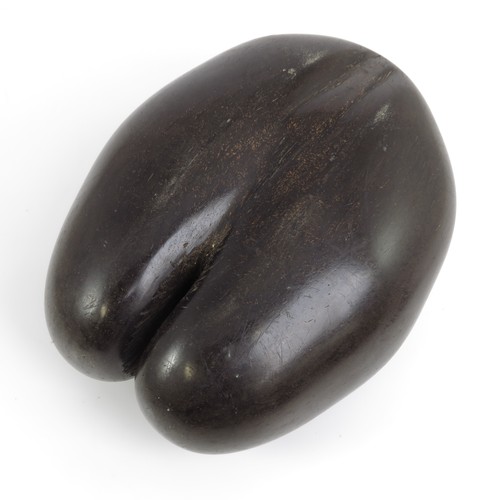 63 - A COCO DE MER NUT (LODOICEA MALDIVICA), approx. 26 x 21 cm