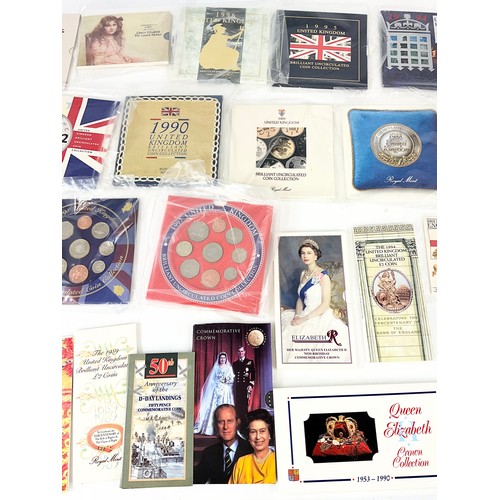 69 - LARGE QTY. COINS AND COIN SETS INC. COMMEMORATIVES IN PRESENTATION PACKS