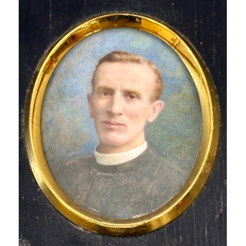 25 - 19TH CENTURY PORTRAIT MINIATURE IN EASEL FRAME