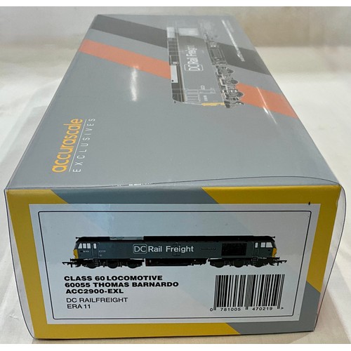  ACCURASCALE, BR CLASS 60, ACC2900-EXL EXCLUSIVE EDITION MODEL OF 60066 THOMAS BARNARDO, IN DC RAIL F... 