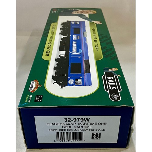  BACHMANN OO GAUGE 32-979W (LIMITED EDITION) CLASS 66 GBRF MARITIME DIESEL LOCOMOTIVE NO. 66727 