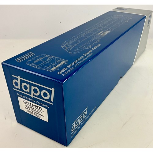  DAPOL, STREAMLINED GWR RAILCAR 16 LINED CHOCOLATE & CREAM GWR TWIN CITIES DCC & SOUND FITTED, 7D-011... 