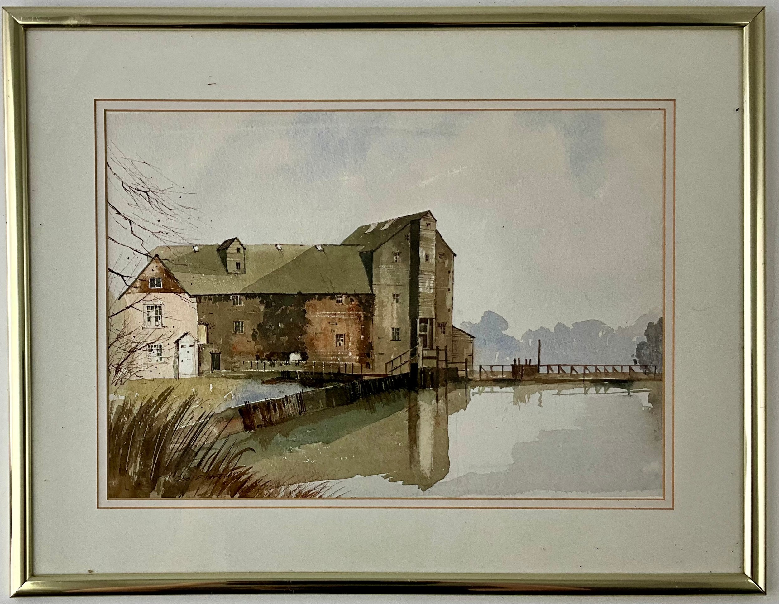 GEOFF BARTLETT (BRITISH 20TH CENTURY), BICKLEY MILL WATERCOLOUR. SIGNED ...