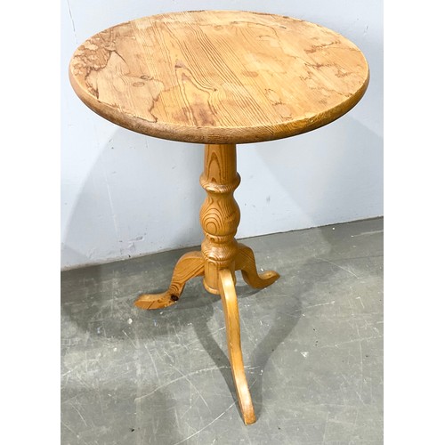 PAIR OF LATE CENTURY OCCASIONAL TABLES 51cm x 38cm AND A PINE WINE ...