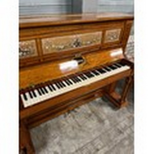 208 - Steinway (c1894)
A fine Art cased satinwood and inlaid Model V upright piano, the case inset with pa... 