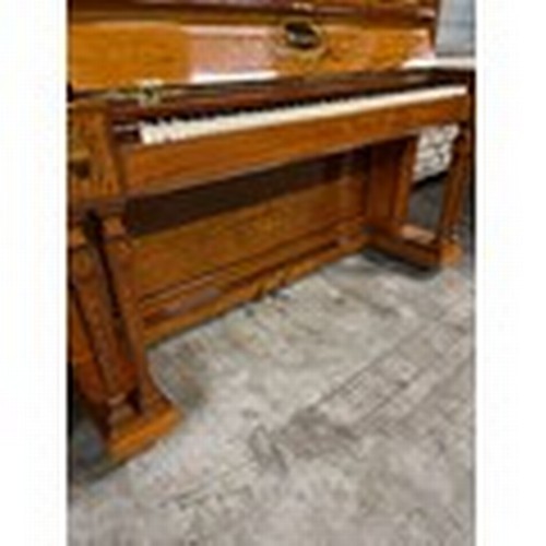 208 - Steinway (c1894)
A fine Art cased satinwood and inlaid Model V upright piano, the case inset with pa... 