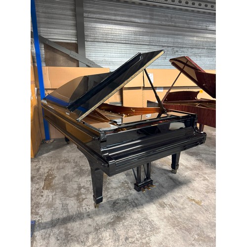 209 - Steinway (c1982)
A 275cm Model D concert grand piano in a bright ebonised case on square tapered leg... 