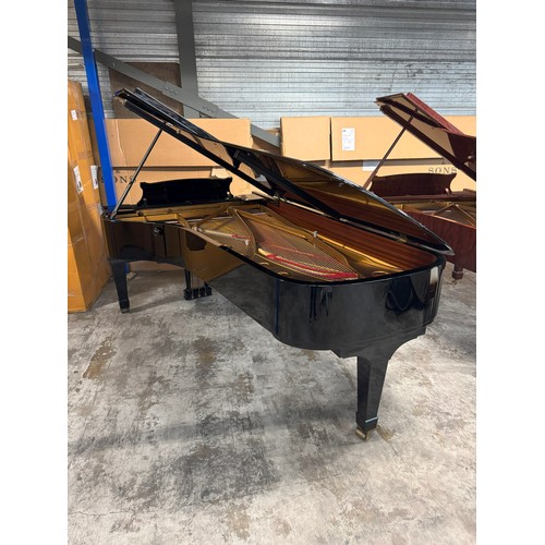 209 - Steinway (c1982)
A 275cm Model D concert grand piano in a bright ebonised case on square tapered leg... 