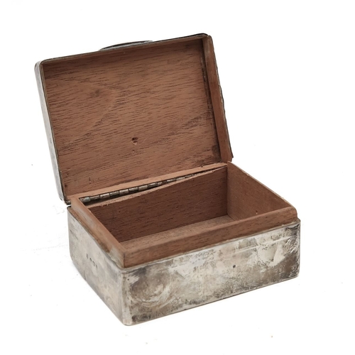 27 - A Victorian silver cigarette boxby William Neale Ltd., Birmingham 1852, of rectangular form, the lid... 