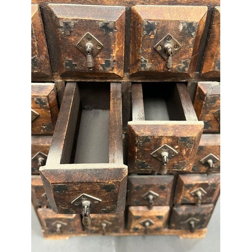 128 - A wooden spice holder  (H41cm W30cm D15cm)