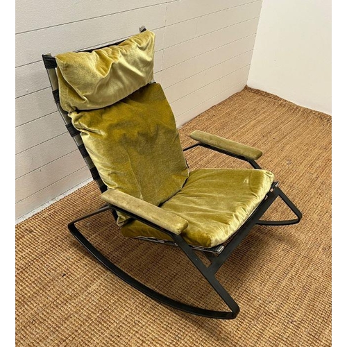 136 - A Reigate Rocker rocking chair by Plunkett upholstered in green