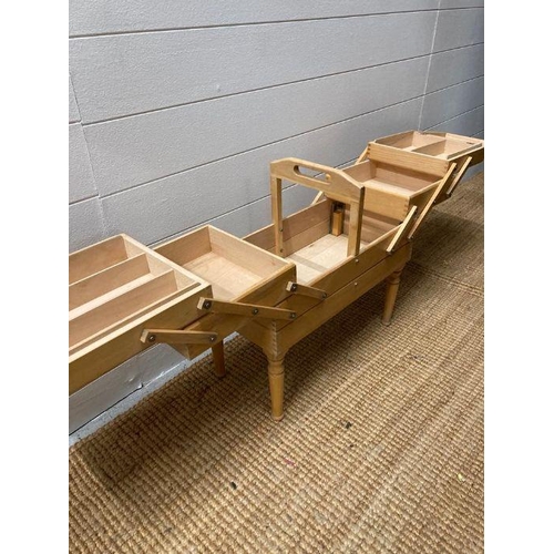 143 - A mid century sewing box