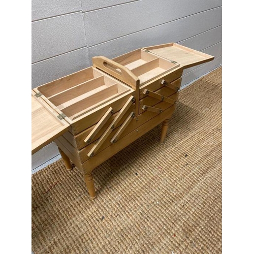 143 - A mid century sewing box