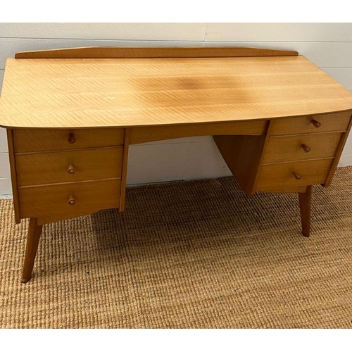 159 - A Mid Century dressing table on tapering legs (H67cm W122cm D49cm)