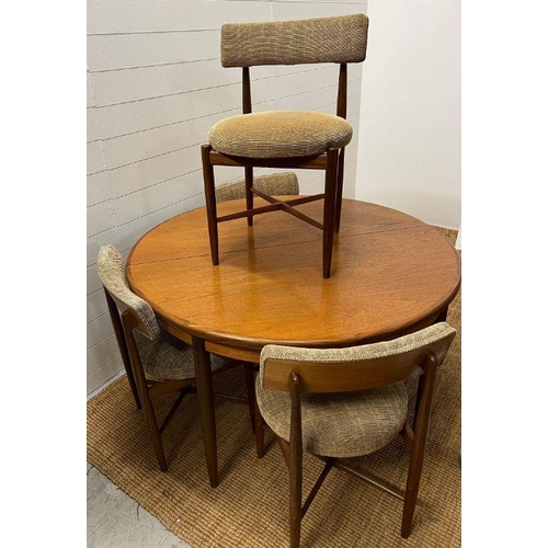 170 - A teak G-Plan dining table with four chairs