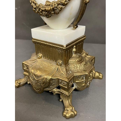 267 - Marble and gilt bronze French candelabra