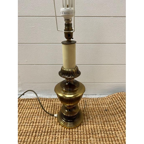 276 - A pair of gilt Mid Century lamps and one other