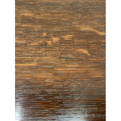68 - An oak Jacobean style three over three chest of drawers with central drop down front (H110cm W107cm ... 