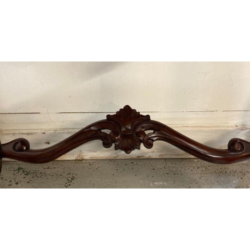 80 - A Louis Philippe style carved mahogany console table (H77cm W107cm D45cm)