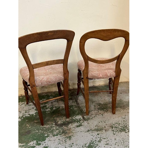 109 - Two balloon back framed chairs