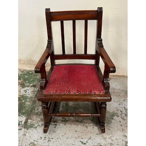 116 - A child's mahogany rocking chair