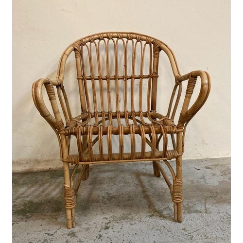 13 - A bamboo boho arm chair