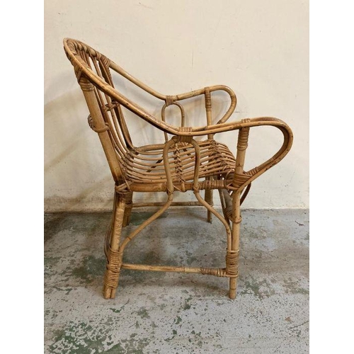 13 - A bamboo boho arm chair